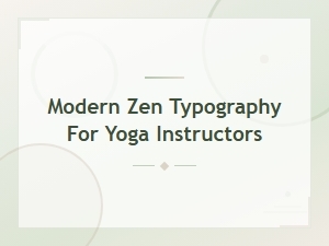 Modern Zen Typography for Yoga Instructors | Meditation Logo Fonts